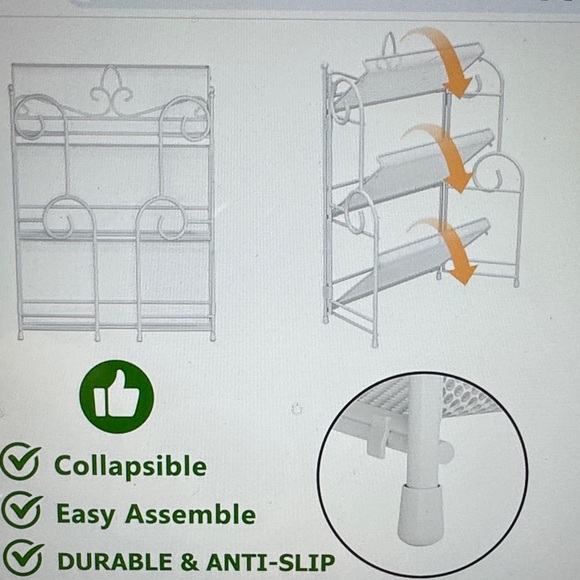 3-Tier White Storage Rack - Picture 4 of 6